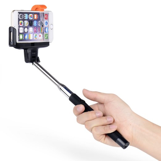 Selfie Stick, Nekteck Self-portrait Monopod Extendable Selfie Stick with built-in Wireless Bluetooth Remote Shutter with Adjustable Phone Holder for iPhone 6 Plus 5 5s 5c, All Android Bluetooth device