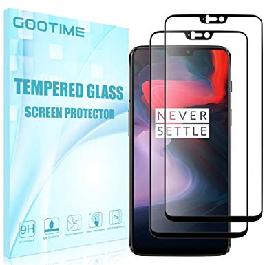 Gootime Oneplus 6 Screen Protector Tempered Glass [Full Coverage] Oneplus 6 Film [Easy Installation] Oneplus 6 Screen Cover