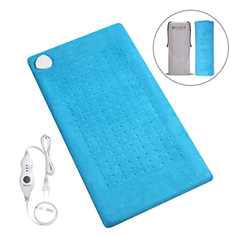 Electronic Heating Pad with Auto Shut off MARNUR Fast-Heating Warmer Wraps Soft and Comfy for Self Warming Back Shoulder Waist Body Relief Washable 12" X 24" inches