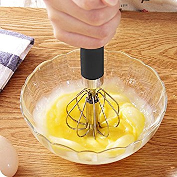 Mikey Store Egg Whisk, Stainless Steel Whisk Egg-beater, Ultra Durable Kitchen Utensil for Blending, Whisking, Beating & Stirring