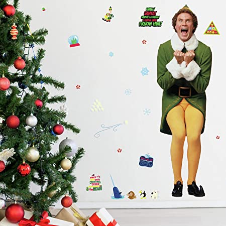 RoomMates Buddy The Elf Giant Wall Decals | Holiday Wall Stickers