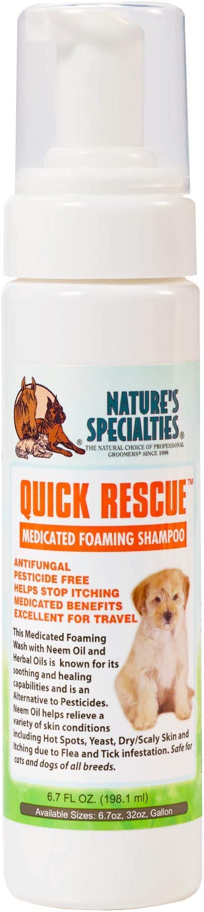 Nature's Specialties Quick Rescue Facial Wash for Dogs Cats, Non-Toxic Biodegradeable, 6.7oz