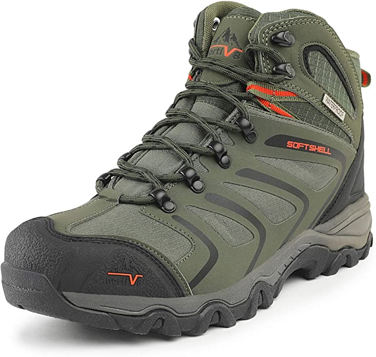 NORTIV 8 Men's Ankle High Waterproof Hiking Boots Outdoor Lightweight Shoes Backpacking Trekking Trails