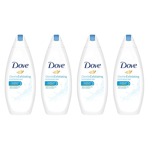 Dove Body Wash, Gentle Exfoliating 22 oz, 4 Count