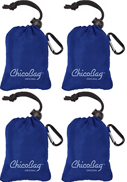Reusable Shopping Tote / Grocery Bag by ChicoBag - 4 Pack - Blue