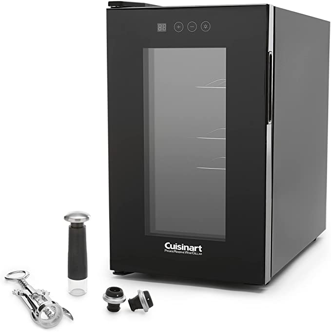 Cuisinart CWC-800CEN Private Reserve 8-Bottle Wine Cellar With wine opener, wine preserver, and two wine bottle stoppers