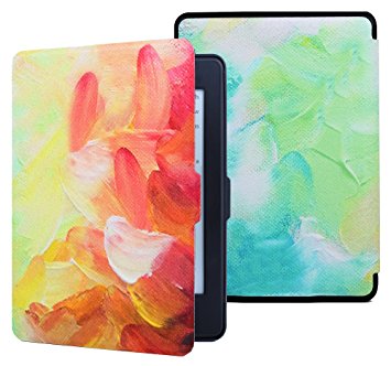 Aimerday SmartShell Case for Kindle Paperwhite, PU Leather Magnetic Cover with Auto Wake / Sleep for All-new Amazon Kindle Paperwhite (Fits All 2012, 2013, 2015 and 2016 Versions) Drawingoil