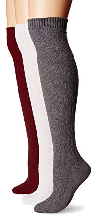 Muk Luks Women's 18'' Snowflake Knee High Socks