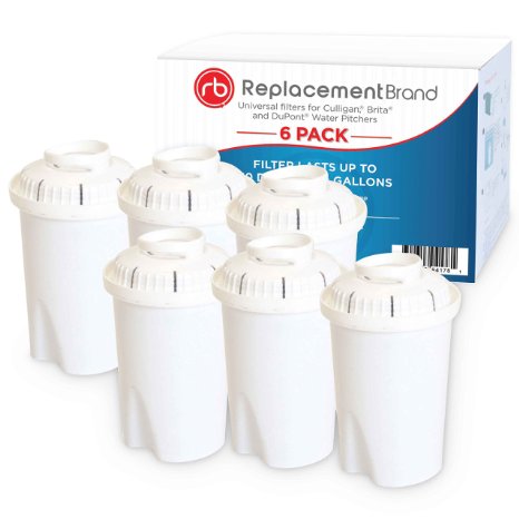 ReplacementBrand RB-UNIVERSAL-R6 Universal Pitcher Filter 6-Pack