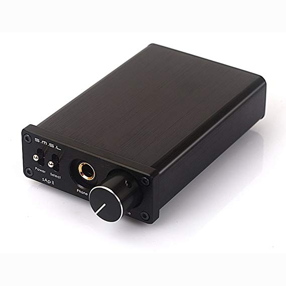 SMSL SAPII TPA6120A2 Big Power HiFi Stereo Headphone Amplifier with 2 Ways switch inputs Black