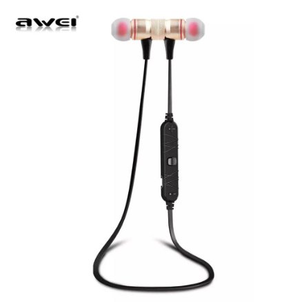 Awei A920BL Bluetooth 40 Wireless Sport Exercise Stereo Noise Reduction Earbuds Build-in Microphone Earphone For Apple iPhone Galaxy S6 S5 Android Smartphones Gold