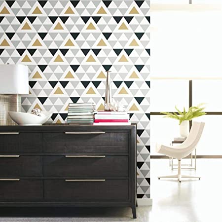 RoomMates Geometric Triangle Peel and Stick Wallpaper