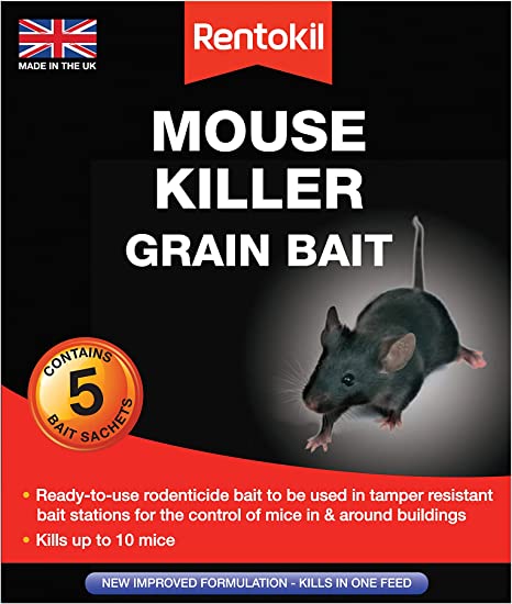 Rentokil Mouse Killer Grain Bait - 5x10g Sachet