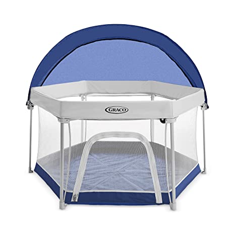 Graco Pack 'n Play LiteTraveler LX Playard Outdoor and Indoor Playspace with Compact Fold UV Canopy, Canyon