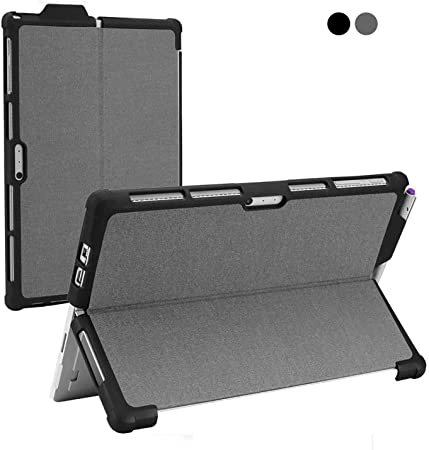 Microsoft Surface Pro Protective Case with Pen Holder,All-in-One Shockproof Thicken Rugged Microsoft Surface Pro 7/ Pro 6/ Pro 5/ Pro 4 Case Cover Shell(Grey)