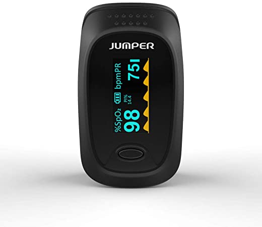 Fingertip Pulse Oximeter, Blood Oxygen Saturation Monitor (SpO2) with Pulse Rate and Pulse Bar Graph, LED Display, Batteries Included