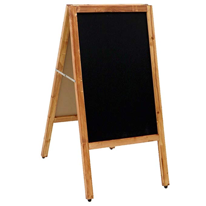 Oypla Wooden Chalkboard Blackboard Pavement Display Sign A-Board