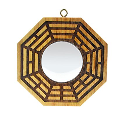Feng Shui Peach Wood Bagua Mirrors Pakua 4 Inch W Fengshuisale Red String Bracelet (Convex)