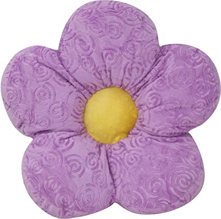 15" Minky Flower Lavender Throw Pillow