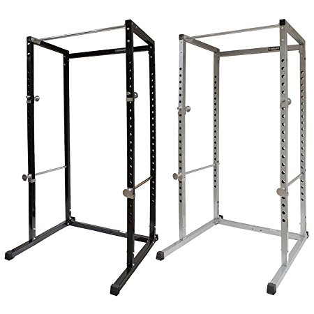 Mirafit Power Rack Weight Lifting Cage & Pull Up Bar - Black or Silver
