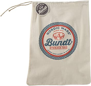 Nordic Ware Muslin Bundt Storage Tote, Medium, Tan