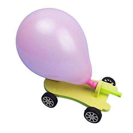 Balloon Car, DIY Handmade Assembly Fun Educational Toys Science Experiments Kit Toy Car for Preschool Education Toy for Kids