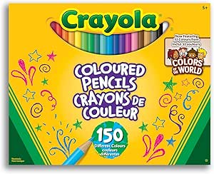 Crayola Coloured Pencils Featuring Colors of The World, 150 Count