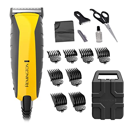 Remington HC5850 Virtually Indestructible Haircut Kit & Beard Trimmer, Hair Clippers for Men (15 pieces), Colors Vary