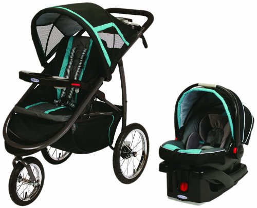 Graco FastAction Fold Jogger Travel System w/SnugRide Click Connect 35, Tidal Wave