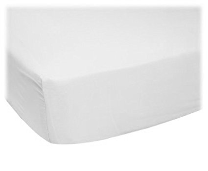 SheetWorld Fitted (Fits BabyBjorn Travel Crib Light) Sheet - Organic White Jersey Knit - Solid Colors