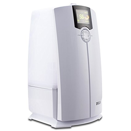 Della Warm and Cool Mist Ultrasonic Humidifiers for Bedroom with 4L LED Display, Air Filter, Low Water Protection