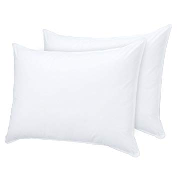 Htovila 2 Pack White Bedding Pillows Goose Feather and Down Filling Bed Pillows for Home Hotel, King Size