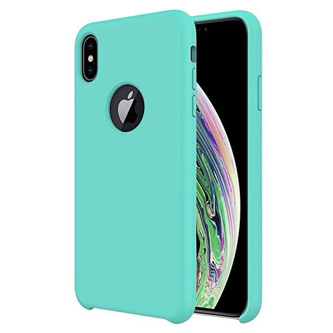 TIAMAT iPhone Xs Max Case, Soft Touch, Comfortable Grip, Slim Fit, Liquid Silicone Case with Microfiber Cloth Lining Cushion for Apple iPhone Xs Max 6.5inch - Mint