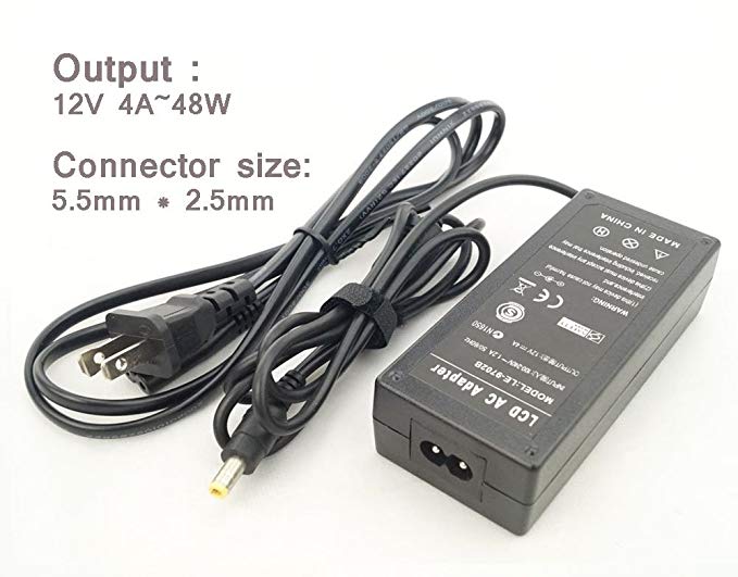48W 12V 4A Ac Adapter Charger for HP LCD Monitor 2311F 2311CM 2311X; Lenovo Asus Acer Dell - EA1050F-120 NL30-120300-l1 LSE0107A1236 SAD3612SE EA1050F