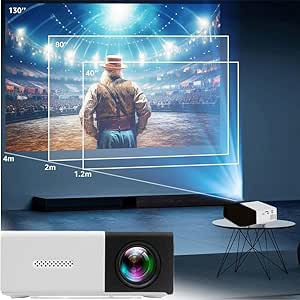 2024 NEW Mini Projector Mini Portable Automatic HD Projector Portable Outdoor/Indoor Movie Projector