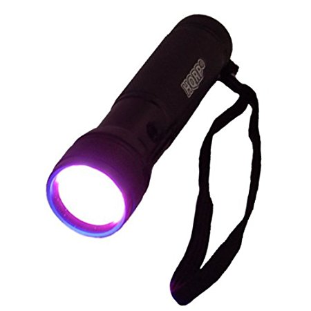 HQRP 12 LED UV Flashlight 365 nm Wavelength for Leaks Checking plus HQRP UV Meter