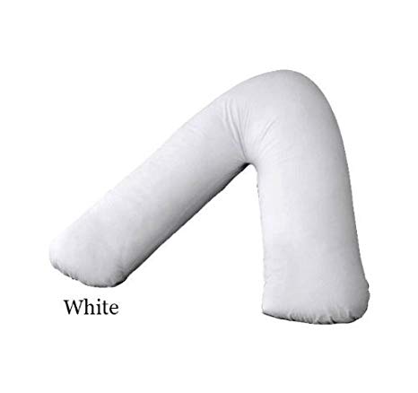 Adamlinens 68 pick V Pillowcase for V Shaped Pillows White V Pillow Case Cover Only