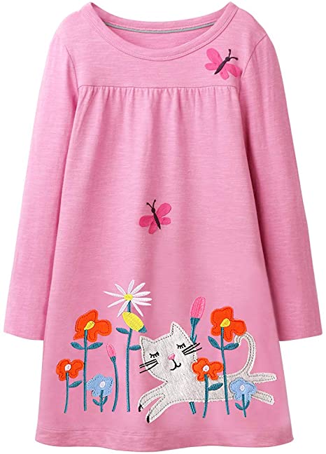 Fiream Girls Cotton Long Sleeve Dress