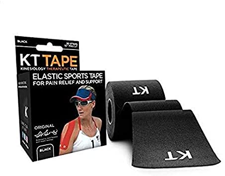 KT Tape Original Cotton Elastic Kinesiology Therapeutic Athletic Tape, 20 Pack, 10” Cut Strips