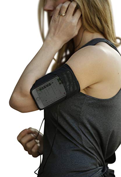 MÜV365 Ultimate Comfort Athletic Phone Armband for Running, Jogging - Fits iPhone X/8/7/7 Plus/6/6s, Samsung Galaxy S8/S7 and All Phone Models With Case Up To 7" for Women and Men