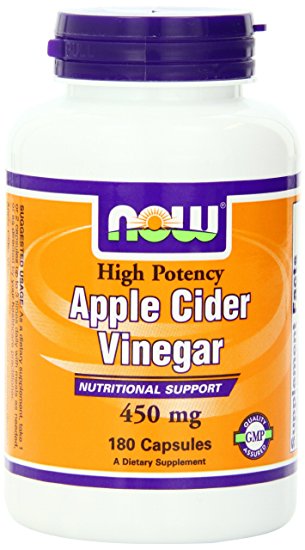 Now Foods Apple Cider Vinegar, 450 mg Capsules, 180 Count