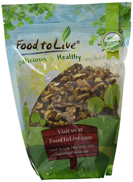 Food To Live ® Organic Walnuts (Raw, No Shell) (1 Pound)