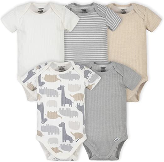 Gerber Unisex Baby 5-pack Short Sleeve Variety Onesies Bodysuits