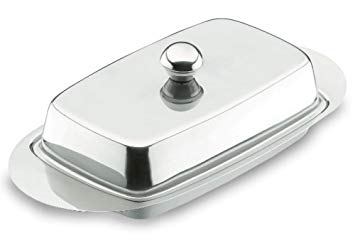 Lacor-62951-BUTTER DISH WITH COVER S/S. 18/10