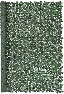 VEVOR Artificial Ivy Privacy Fence Screen, 96 x 72 in Faux Ivy Vine Leaf Hedges Fence, Greenery Privacy Fence with Strengthened Joint, Green Wall Decoration for Outdoor Garden, Yard, Balcony