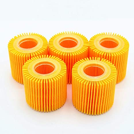 Engine Oil Filter for Toyota, 5pcs Oil Filter Replacement Fit for Toyota Corolla Prius PriusV 04152-YZZA6 04152-37010