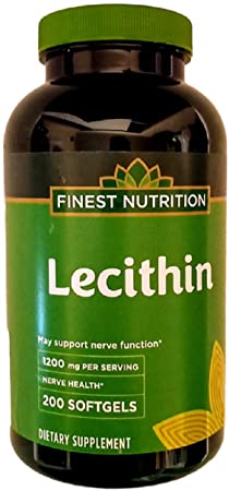 Finest Nutrition Lecithin 1200mg Softgels 200 ea by Finest Nutrition