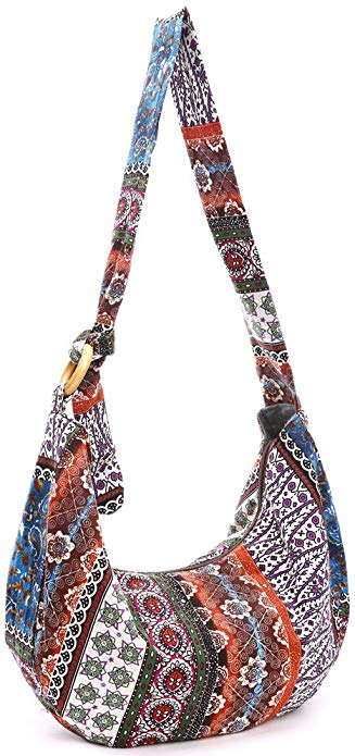 KARRESLY Women's Sling Crossbody Bag Thai Top Handmade Shoulder Bag with Adjustable Strap