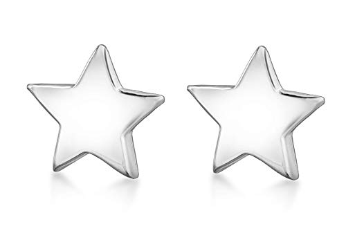 Tuscany Silver Women's 925 Sterling Silver Polished Star Stud Earrings