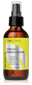 Fractionated Coconut Oil with Rose Hip  Tamanu  Jojoba  Grapeseed  Sea Buckthorn - 6 Pure Oils no fillers for Stretch Marks Scars and Cellulite - Also for Dry Skin on Hands Cuticle Feet - 4 oz
